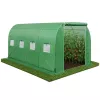 LEAN Foil Tunnel Garden Greenhouse for Vegetables Windows Green UV 4x2.5x2 M 10M²