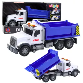 LEAN TOYS Pašizgāzējs ar kustīgu kasti, gaismām un skaņām, zils