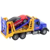 LEAN TOYS Auto transporta komplekts ar gaismām un skaņām, 4 rotaļu automašīnas