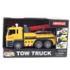 LEAN TOYS Būvniecības kravas automašīna ar regulējamu celtni, gaismām un skaņām, dzeltena