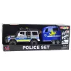 LEAN TOYS Policijas bezceļu transportlīdzeklis ar zirgu piekabi, gaismām un skaņām