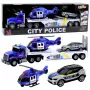 LEAN TOYS Policijas kravas auto helikopters automašīna Policijas auto gaismas skaņas komplekts