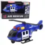 LEAN TOYS Policijas helikopters ar celtni, gaismām un skaņām zils