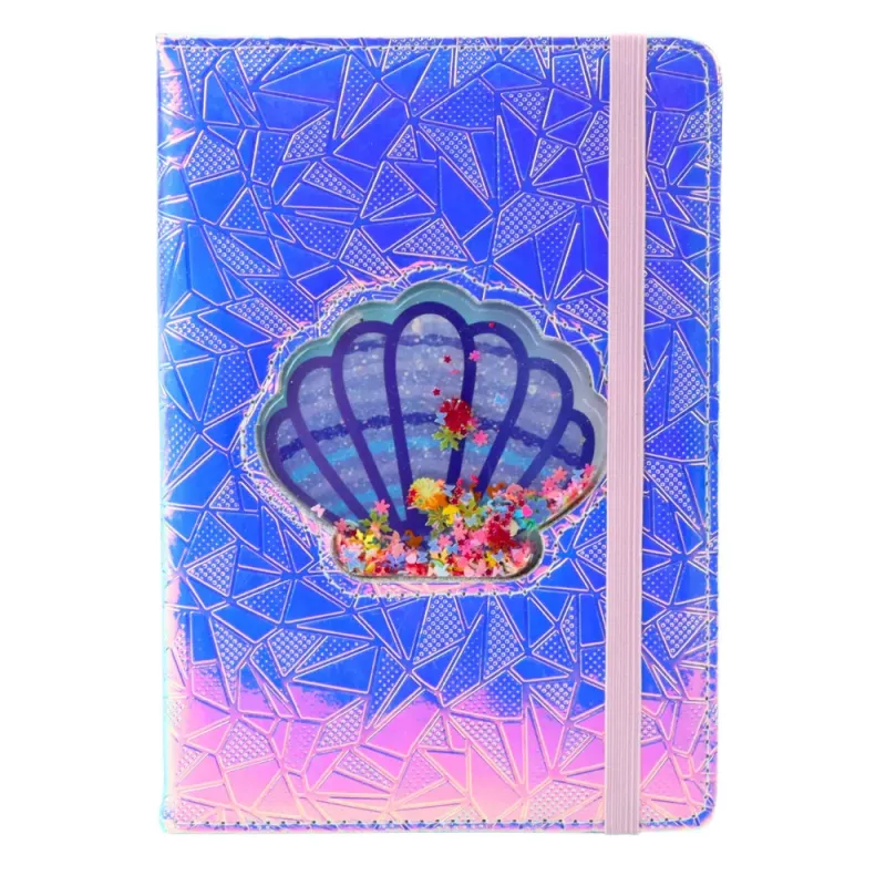LEAN Notebook Lined Shell With Confetti Holographic A5 70 Sheets
