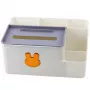 LEAN Desk Organizer with Tissue Box Gold Rabbit White