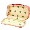 LEAN School Pencil Case Organizer Roomy Additional Pocket Fish Pink 21.5cm