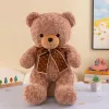 LEAN TOYS Plush Mascot Cuddly Toy Teddy Bear With Bow Polka Dots 45cm