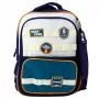 LEAN School Backpack Space Patches With Pencil Case Navy Blue 16L