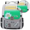 LEAN School Backpack With Dinosaurs Chest Strap Gray Green 21L 39cm