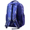LEAN School Backpack Dinosaurs Patch T-Rex Chest Strap Navy Blue 20L