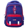 LEAN School Backpack Chest Strap Navy Blue Red 20L 38cm