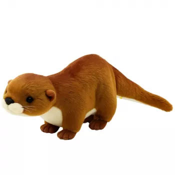 LEAN TOYS Plush Mascot Cuddly Toy Otter White Brown 50cm