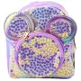 LEAN Bērnu mugursoma ar secīgiem rotājumiem un peļu ausīm, violeta, 22cm, 3L