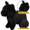 LEAN TOYS Plush Mascot Cuddly Toy Small Dog Black 19cm