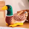 LEAN TOYS Plush Mascot Cuddly Toy Duck Brown Green 28cm