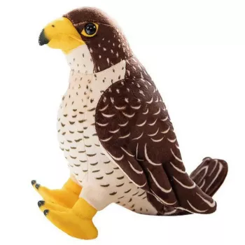 LEAN TOYS Plush Toy Falcon Bird Brown 30cm