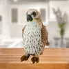 LEAN TOYS Plush Toy Peregrine Falcon Bird Brown 30cm