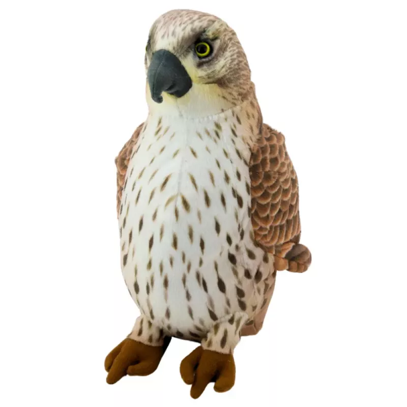 LEAN TOYS Plush Toy Peregrine Falcon Bird Brown 30cm