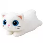 LEAN TOYS Plush Mascot Cuddly Toy Cat Big Eyes White 45cm