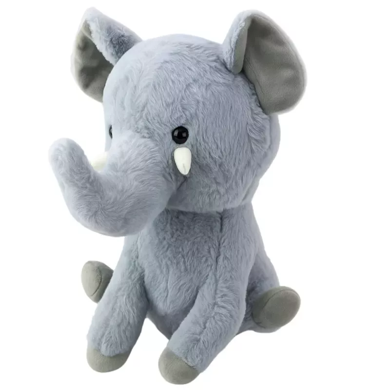 LEAN TOYS Plush Mascot Cuddly Toy Little Elephant Gray 26cm
