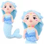 LEAN TOYS Plush Mermaid with Corals Cuddly Toy Blue 32cm