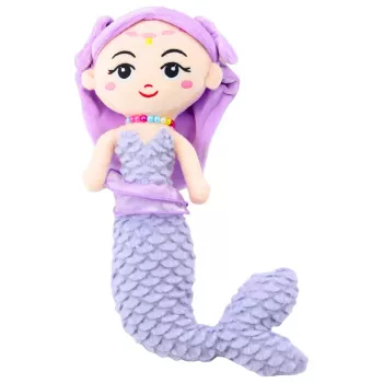 LEAN TOYS Pluša nāriņa ar koraļļiem Mīkstā rotaļlieta Violeta 32cm