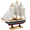 LEAN TOYS Kolekcionējams modelis Dekoratīvs burukuģis Melns un balts 21x21cm