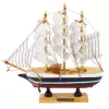 LEAN TOYS Kolekcionējams modelis Dekoratīvs burukuģis Melns un balts 21x21cm