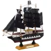 LEAN TOYS Kolekcionējams modelis Dekoratīvs pirātu burinieks Melns 20x20cm