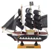 LEAN TOYS Kolekcionējams modelis Dekoratīvs pirātu burinieks Melns 20x20cm