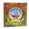 LEAN TOYS Collectible Model Decorative Three-Masted Sailing Ship White 24x23cm
