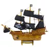 LEAN TOYS Kolekcionējams modelis Dekoratīvs pirātu burukuģis Melns 33x29cm