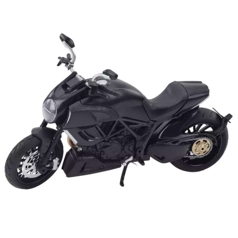 LEAN TOYS Sporta motocikls Metāls Gaismas Skaņas Zelta elementi Melns 1:12