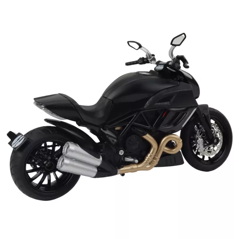 LEAN TOYS Sporta motocikls Metāls Gaismas Skaņas Zelta elementi Melns 1:12