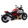 LEAN TOYS Sporta motocikls metāls gaismas skaņas zelts sarkans elementi 1:12