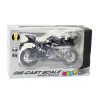 LEAN TOYS Sporta motocikls Metāls Gaismas Skaņas Melns 250 SR 1:12