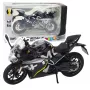 LEAN TOYS Sporta motocikls Metāls Gaismas Skaņas Melns 250 SR 1:12