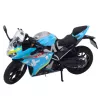 LEAN TOYS Sporta motocikls Metāls Gaismas Skaņas Zils 1:12