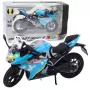 LEAN TOYS Sporta motocikls Metāls Gaismas Skaņas Zils 1:12
