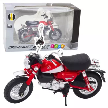 LEAN TOYS Motocikls Retro Classic Metāla Gaismas Sarkanā 1:12