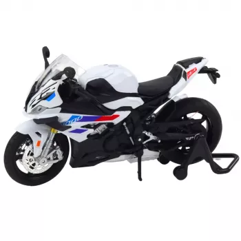LEAN TOYS Sporta motocikls Metāls Gaismas Skaņas Balts S1000 1:12