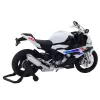 LEAN TOYS Sporta motocikls Metāls Gaismas Skaņas Balts S1000 1:12