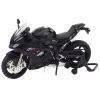 LEAN TOYS Sporta motocikls Metāls Gaismas Skaņas Melns S1000 1:12