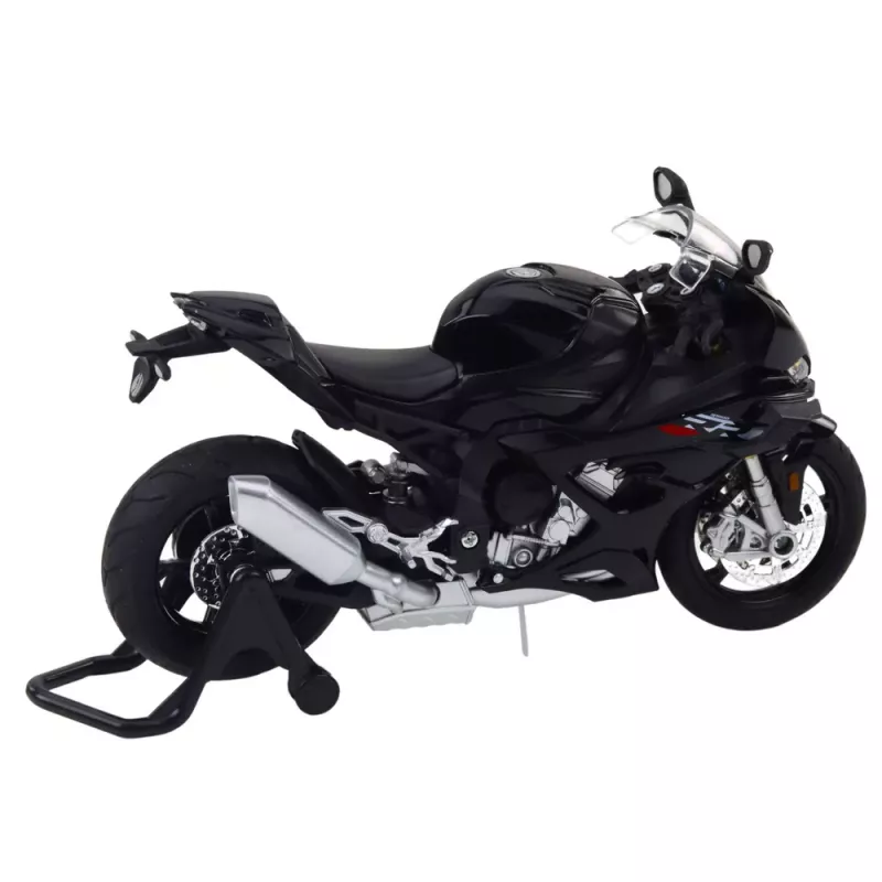 LEAN TOYS Sporta motocikls Metāls Gaismas Skaņas Melns S1000 1:12