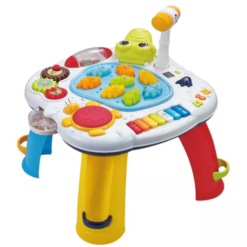 LEAN TOYS Interaktīvs izglītojošs galds Piano Bungas Krokodils