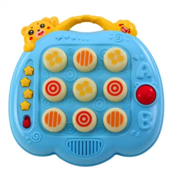 LEAN TOYS Whac-A-Mole Prasmju Spēle Ar Āmuru Maziem Bērniem Zilā Krāsā