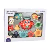 LEAN TOYS Crab Bath Toy Set Sea Animals 12 pcs