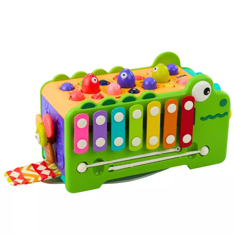 LEAN TOYS Crocodile Interactive Educational Cube Multifunctional Sounds