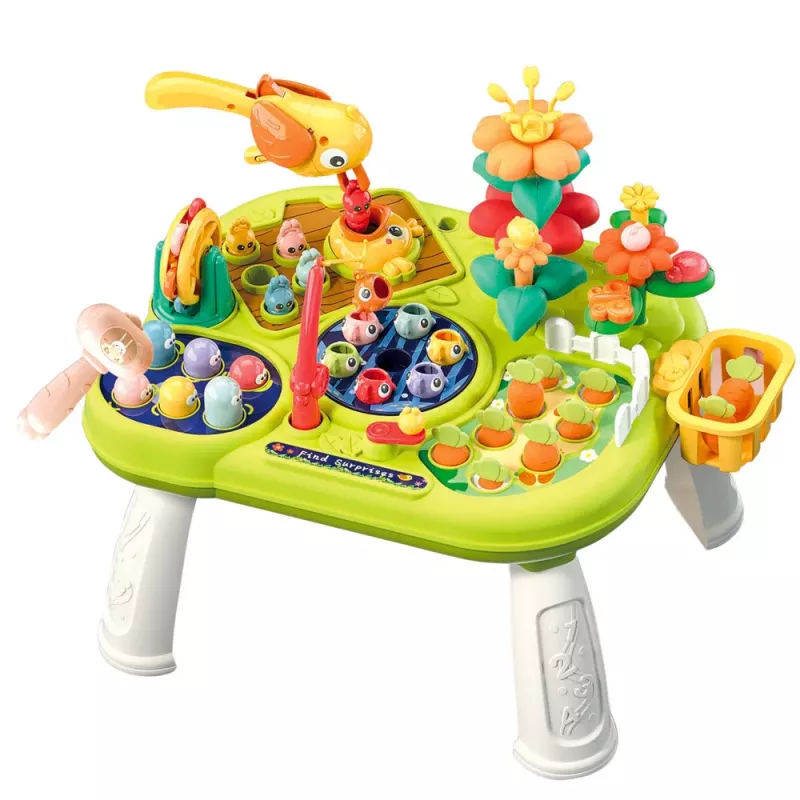 LEAN TOYS Multifunkcionāls dēlis interaktīvs galds mazuļiem prasmju spēlēm