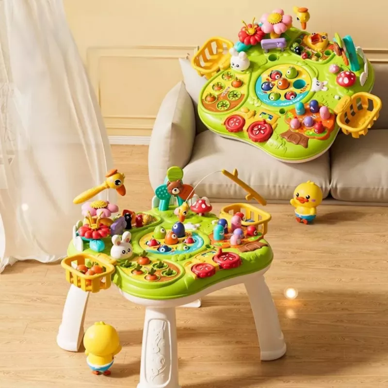 LEAN TOYS Multifunkcionāls dēlis interaktīvs galds mazuļiem prasmju spēlēm
